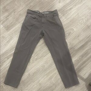 Gray Straight-Leg Pants